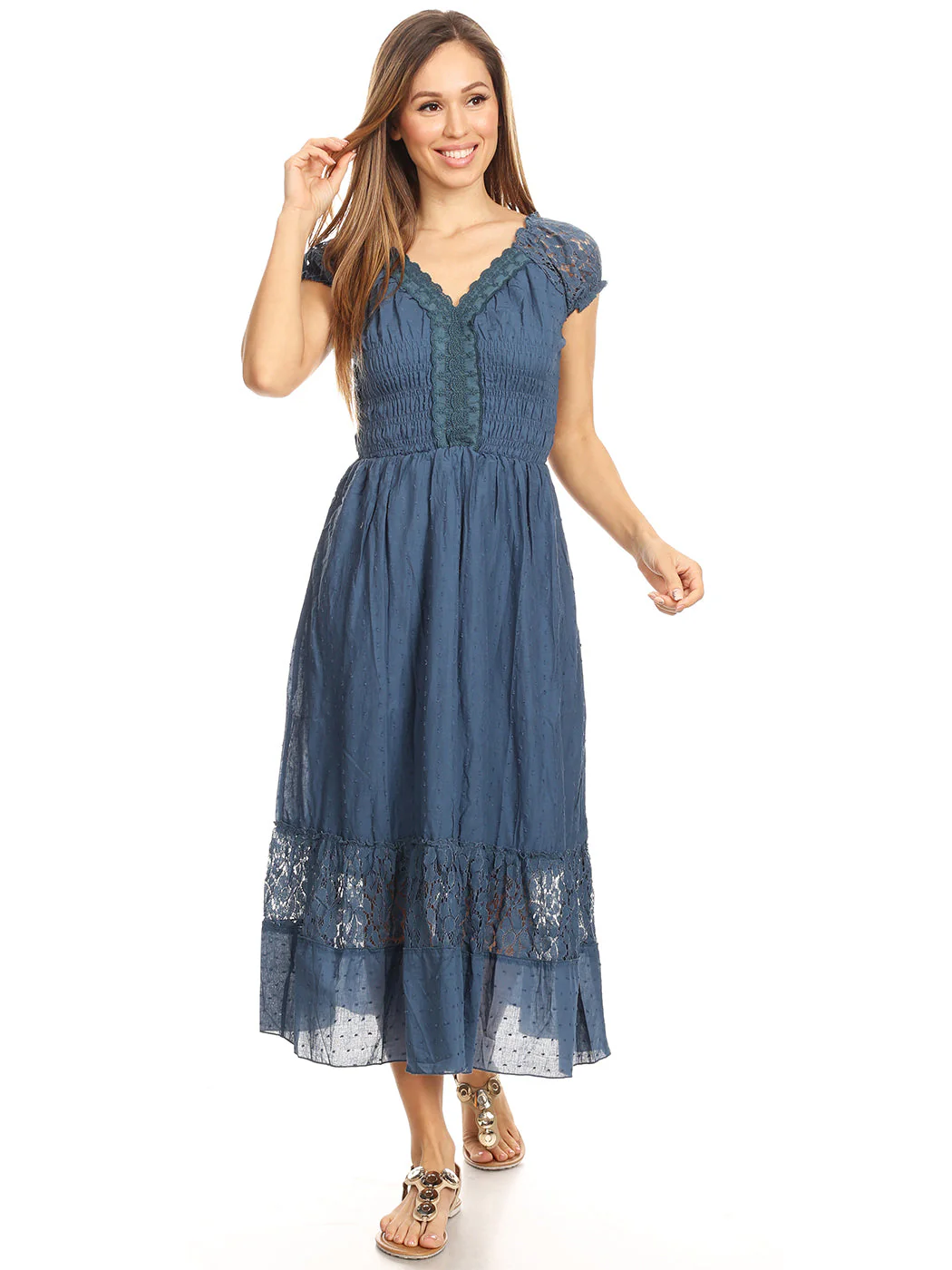 Renaissance Boho Lace Maxi Dress - Image 24