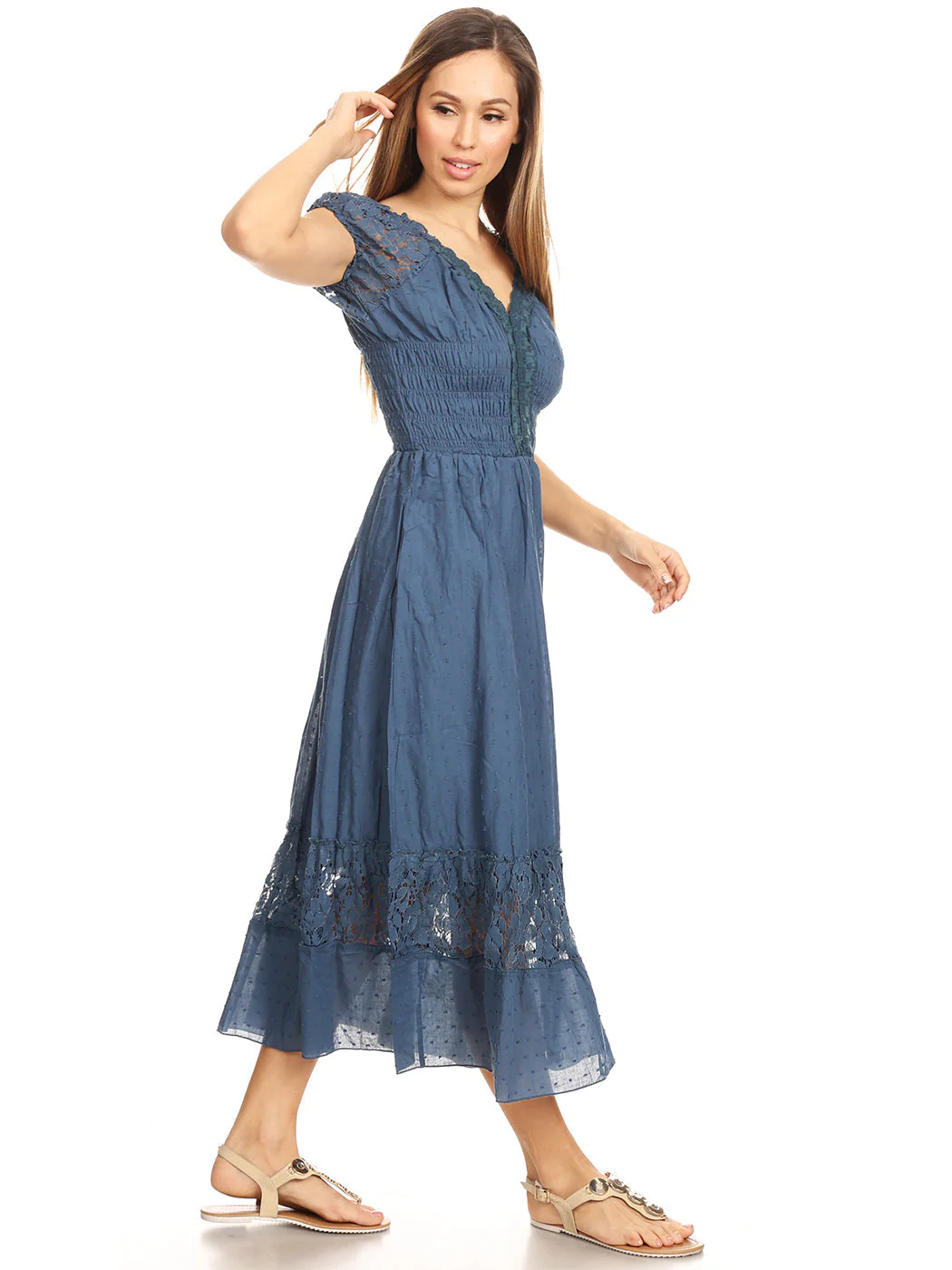 Renaissance Boho Lace Maxi Dress - Image 26