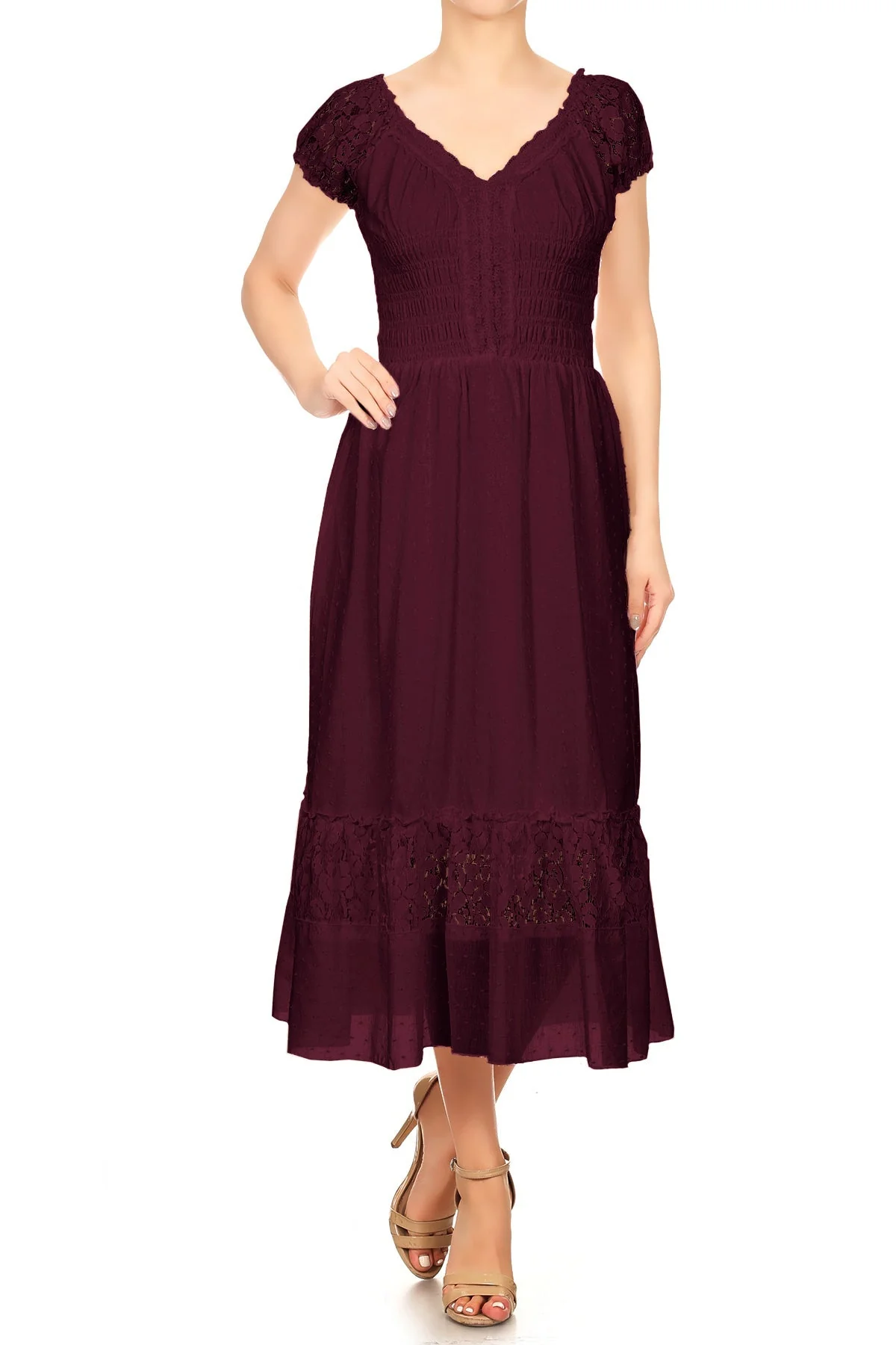 Renaissance Boho Lace Maxi Dress - Image 36