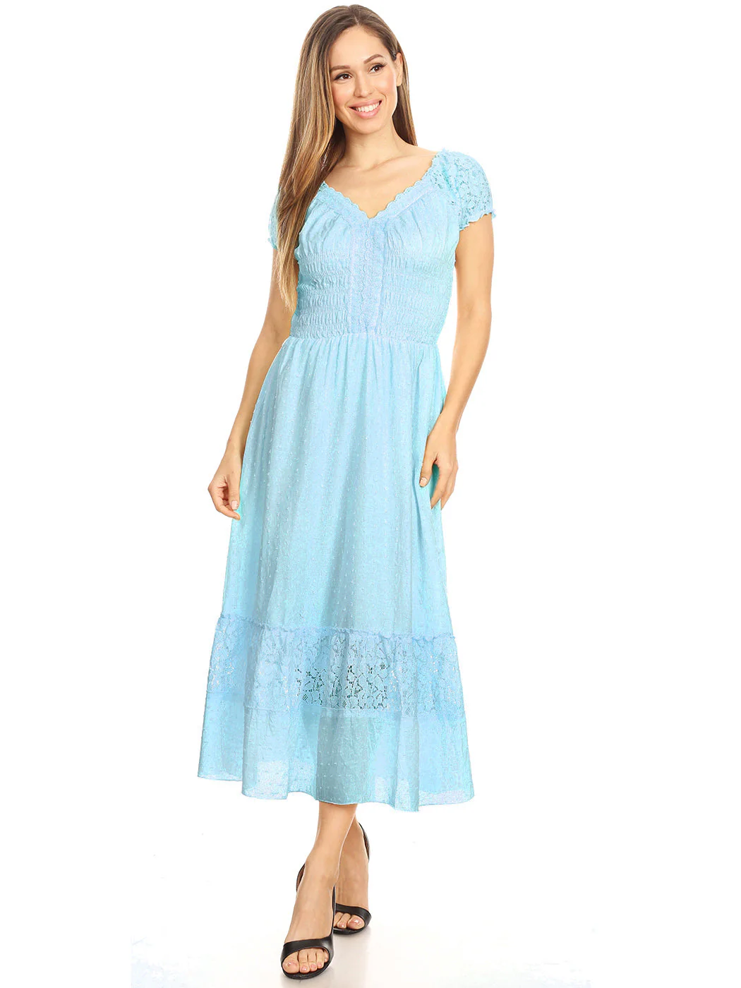 Renaissance Boho Lace Maxi Dress - Image 48