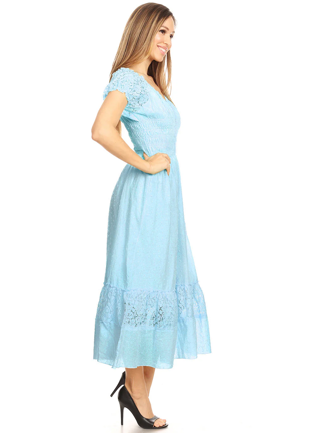 Renaissance Boho Lace Maxi Dress - Image 50