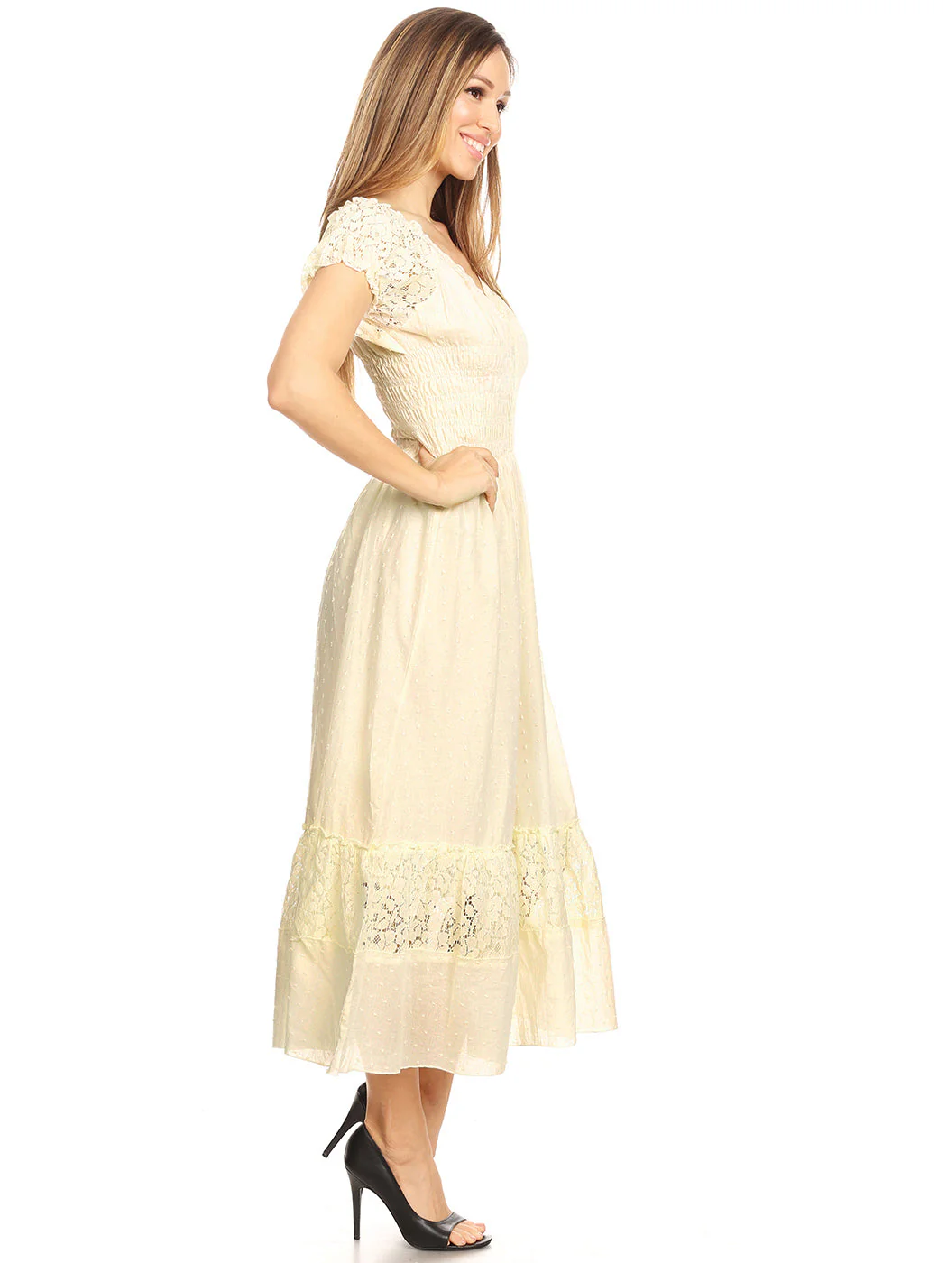 Renaissance Boho Lace Maxi Dress - Image 9