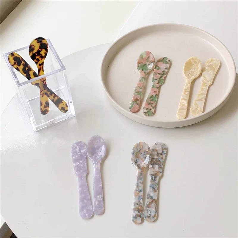 Retro French Styled Dessert Spoon & Butter Knife