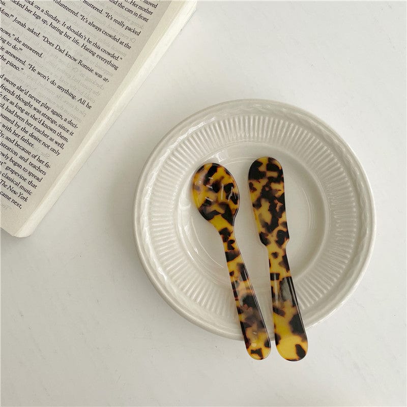 Retro French Styled Dessert Spoon & Butter Knife - Image 4