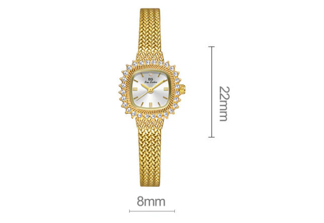 Retro Lucky Small Square Wheat Mini Watch - Image 9