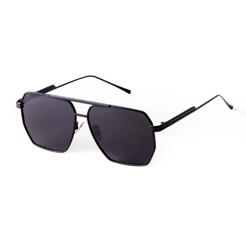 Retro Metal Oversized Polarized Square Sunglasses - Image 11