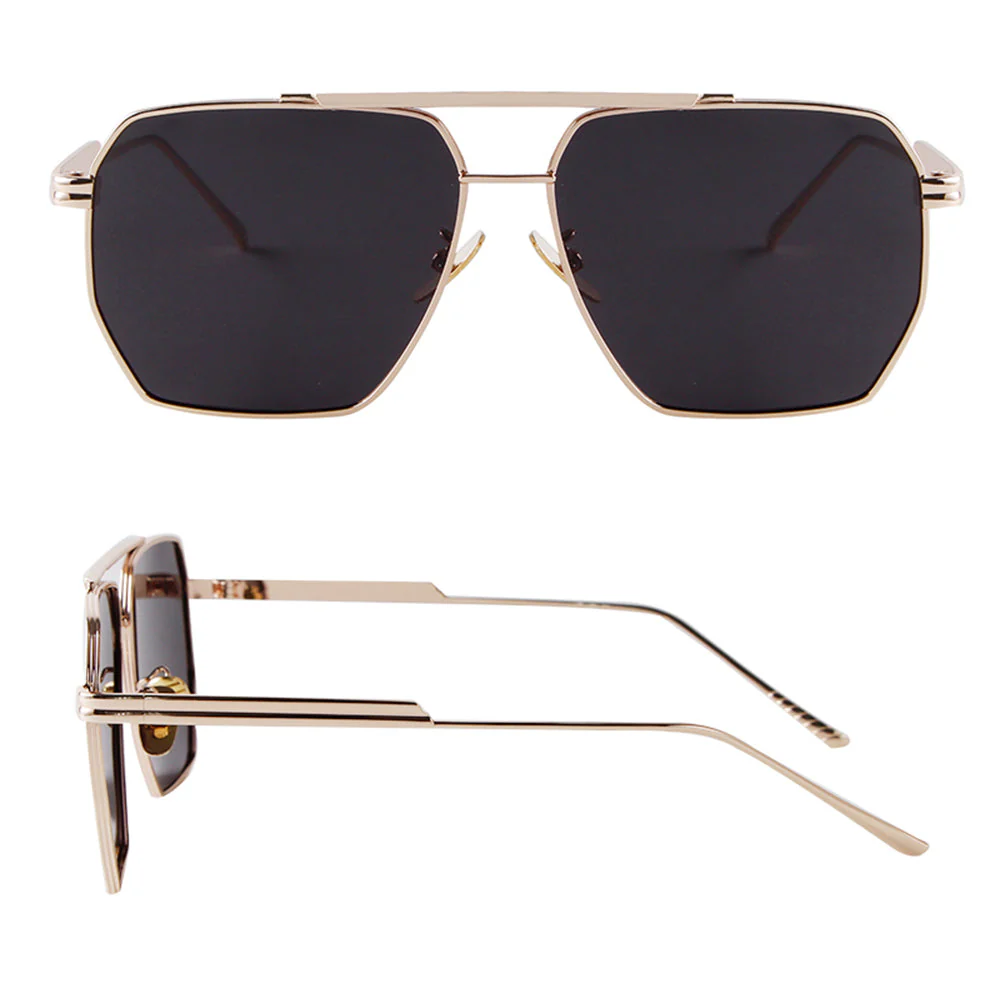 Retro Metal Oversized Polarized Square Sunglasses - Image 12
