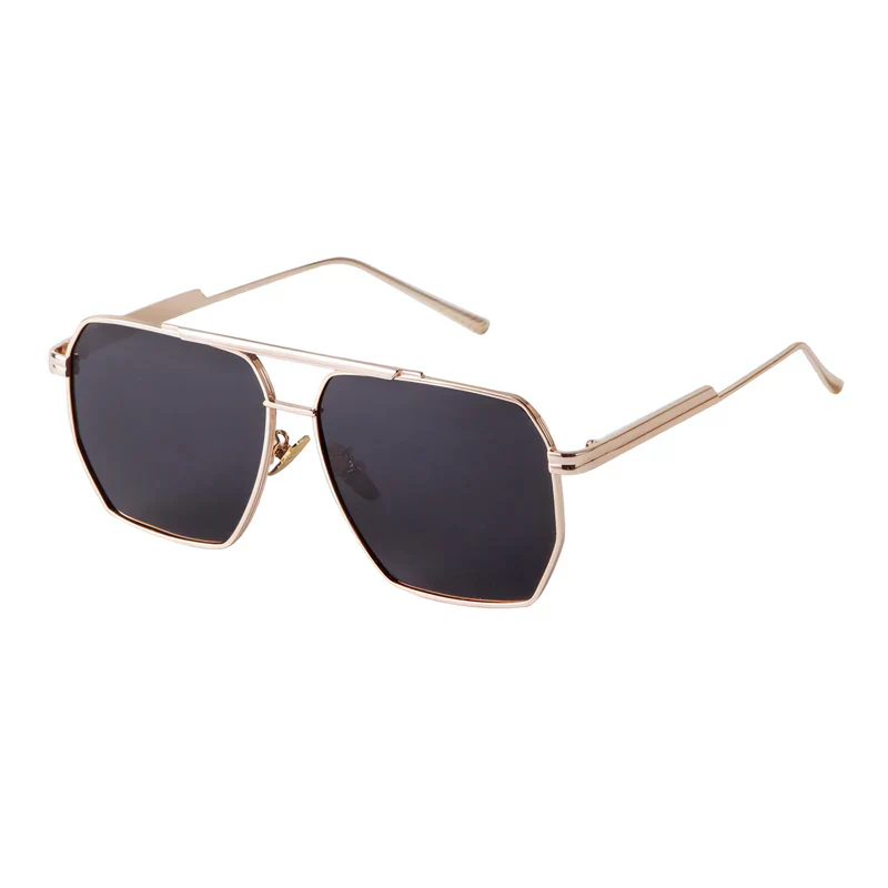 Retro Metal Oversized Polarized Square Sunglasses - Image 13