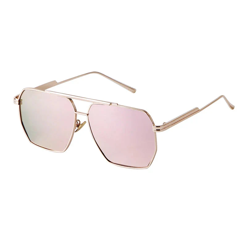 Retro Metal Oversized Polarized Square Sunglasses - Image 4