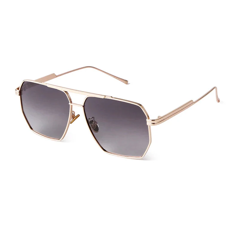 Retro Metal Oversized Polarized Square Sunglasses - Image 8
