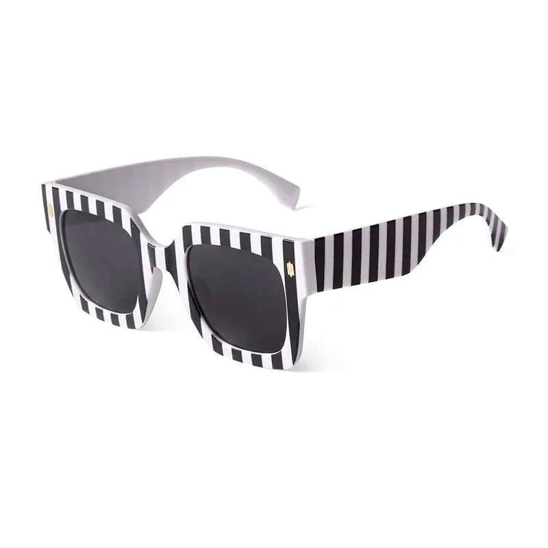 Retro Square Frame Cat Eye Sunglasses - Image 2