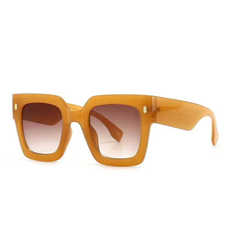 Retro Square Frame Cat Eye Sunglasses - Image 4