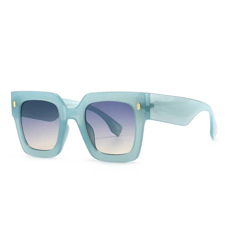 Retro Square Frame Cat Eye Sunglasses - Image 5