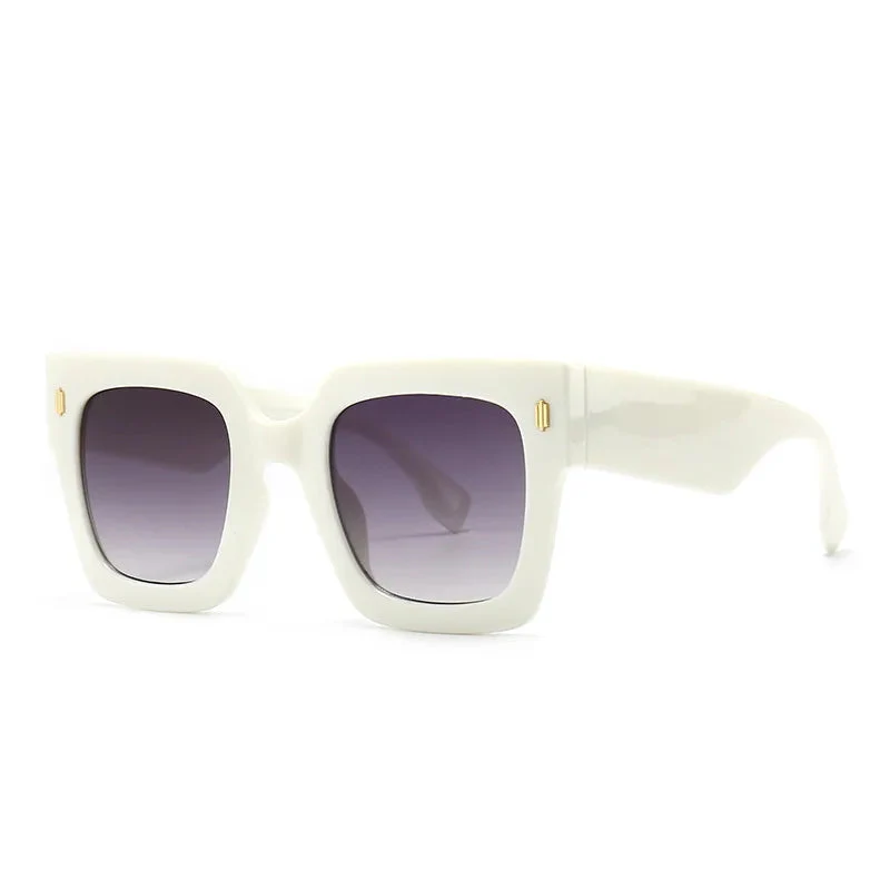 Retro Square Frame Cat Eye Sunglasses - Image 6