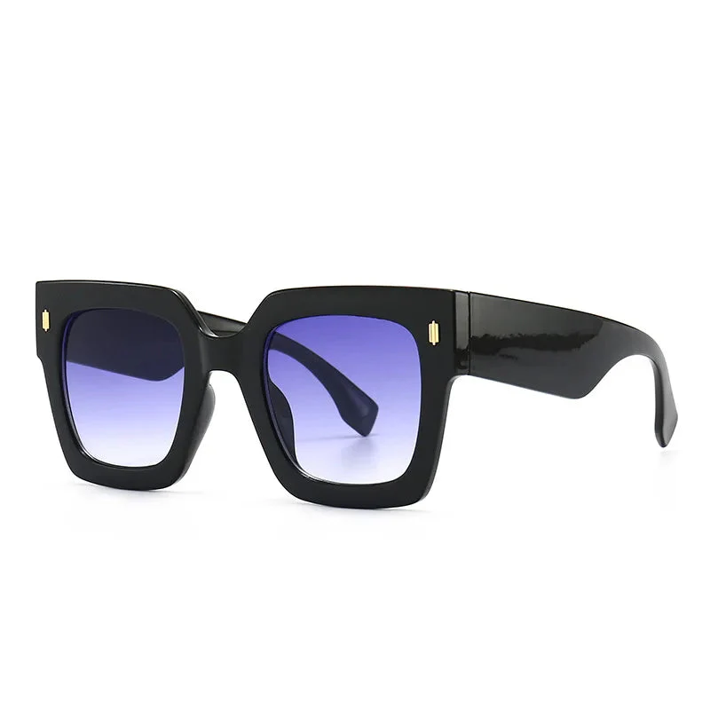 Retro Square Frame Cat Eye Sunglasses - Image 7