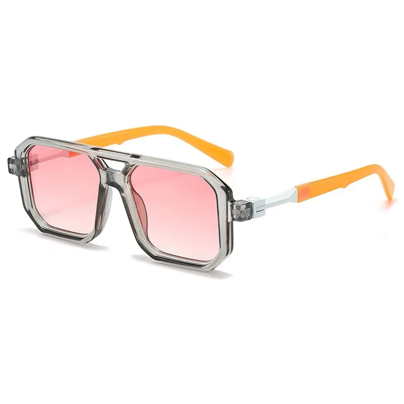 Retro Square Pilot Sunglasses - Image 2