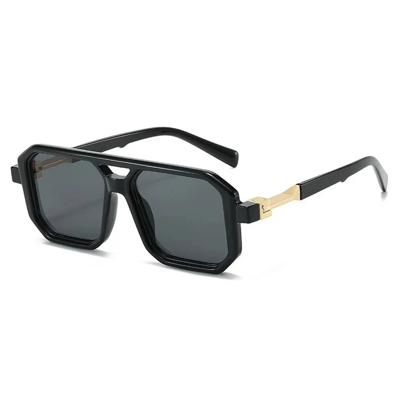 Retro Square Pilot Sunglasses - Image 3