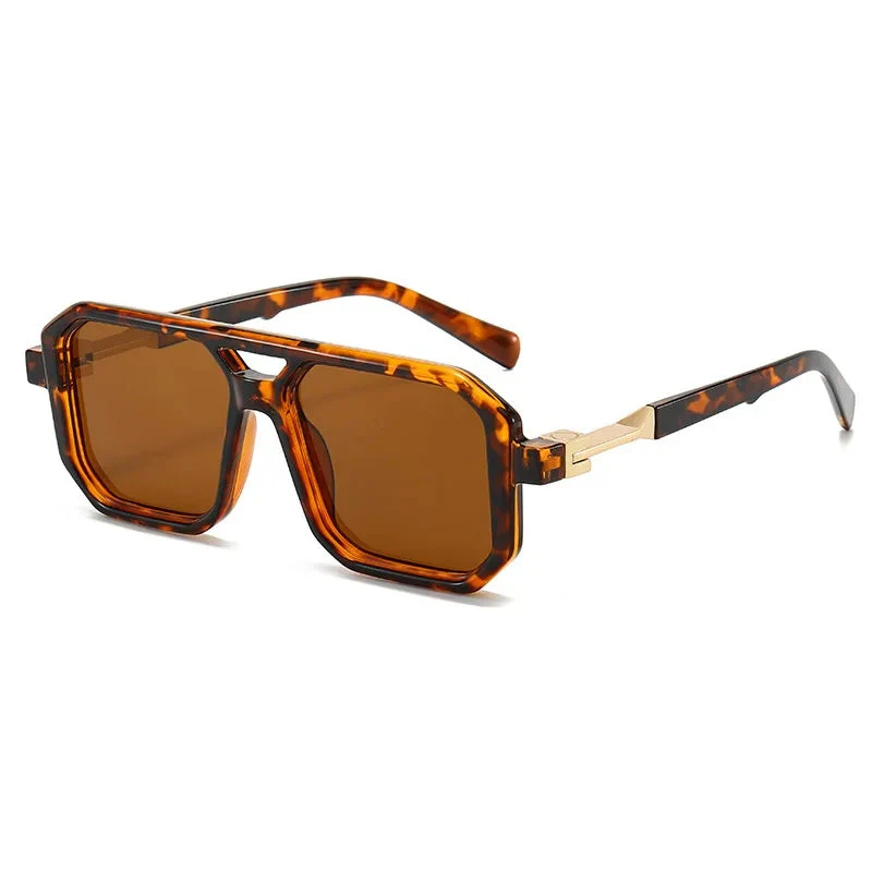 Retro Square Pilot Sunglasses - Image 4
