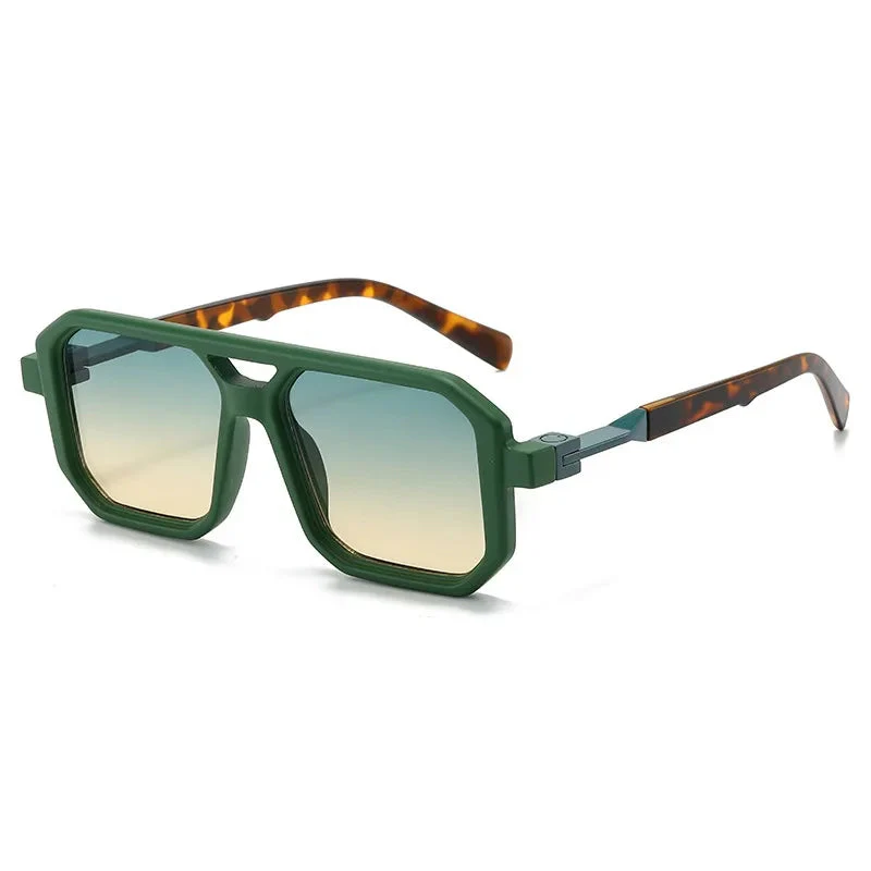 Retro Square Pilot Sunglasses - Image 6
