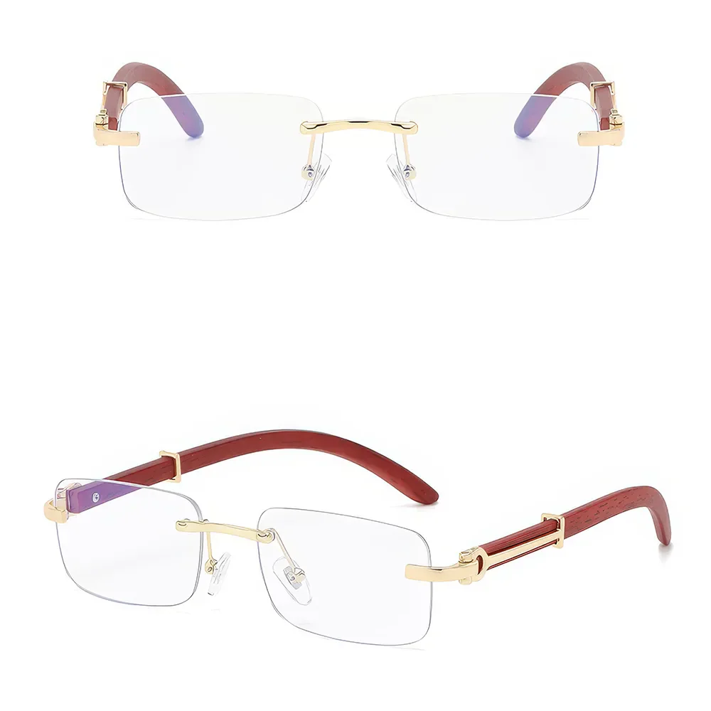 Retro Wooden Frame Sunglasses - Image 11