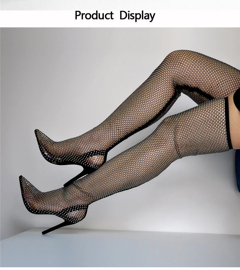 Rhinestone High Heels Sandals - Image 7
