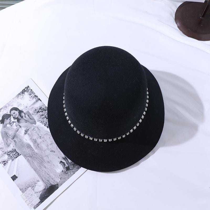 Rhinestone Trimmed Floppy Hat - Image 4