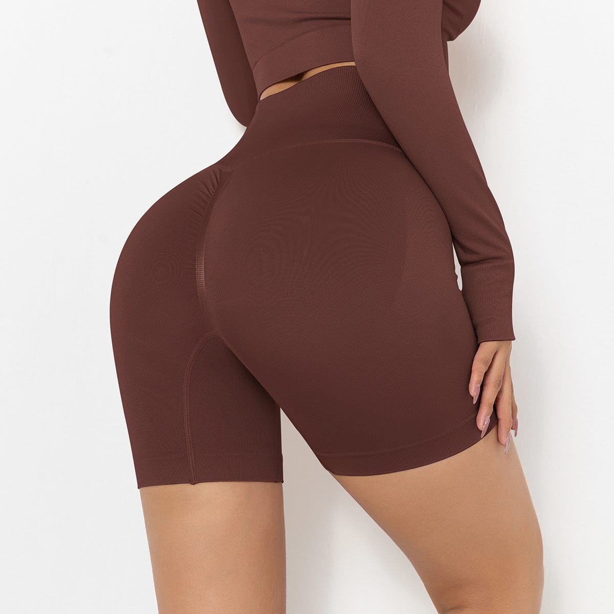 Ribbed High Rise Sculpting Biker Shorts - Image 13
