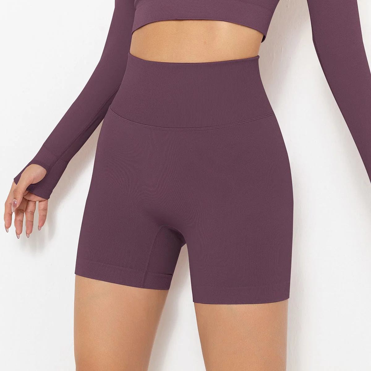 Ribbed High Rise Sculpting Biker Shorts - Image 18