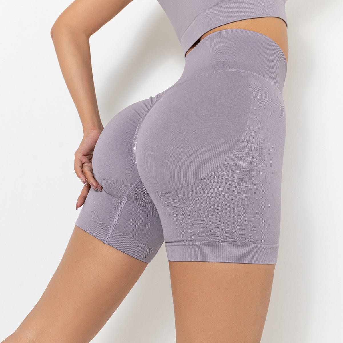 Ribbed High Rise Sculpting Biker Shorts - Image 34