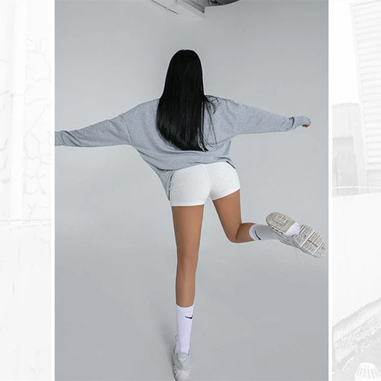Ribbed High Rise Soft Shorts - Image 8