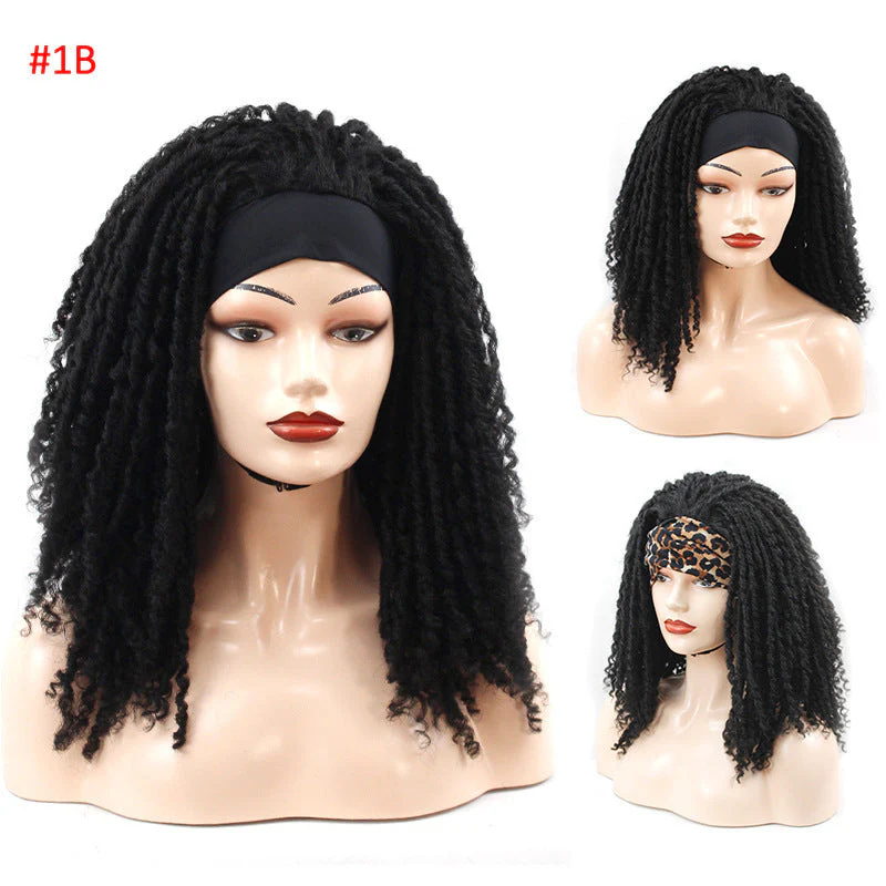 Ribbon Long Curly Crochet Hair Wig Head Cover - Image 2