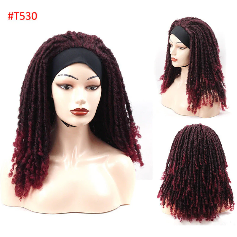 Ribbon Long Curly Crochet Hair Wig Head Cover - Image 3