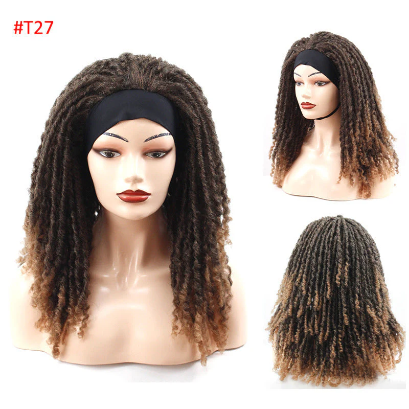 Ribbon Long Curly Crochet Hair Wig Head Cover - Image 7
