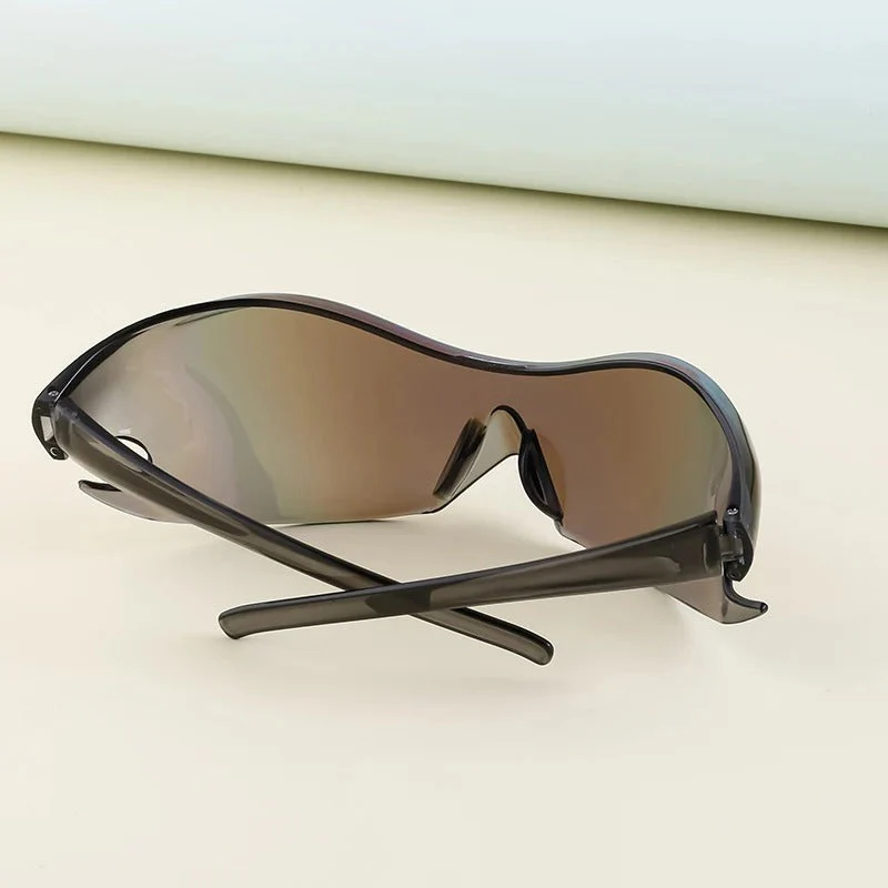 Rimless Cyberpunk Gradient Mirror Sunglasses - Image 11