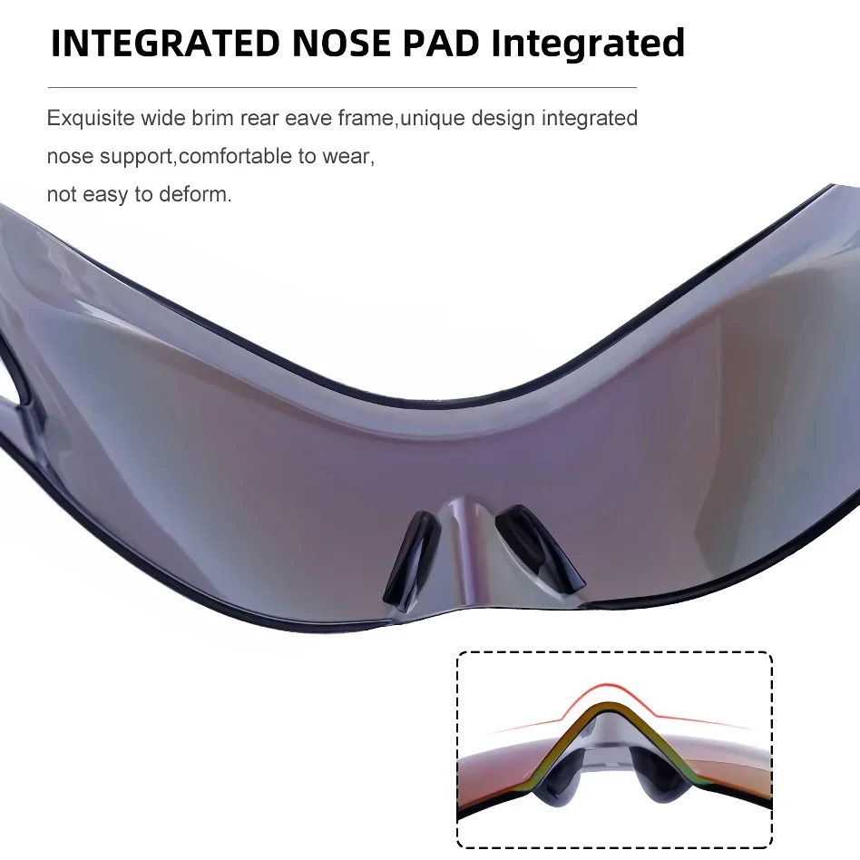 Rimless Cyberpunk Gradient Mirror Sunglasses - Image 13