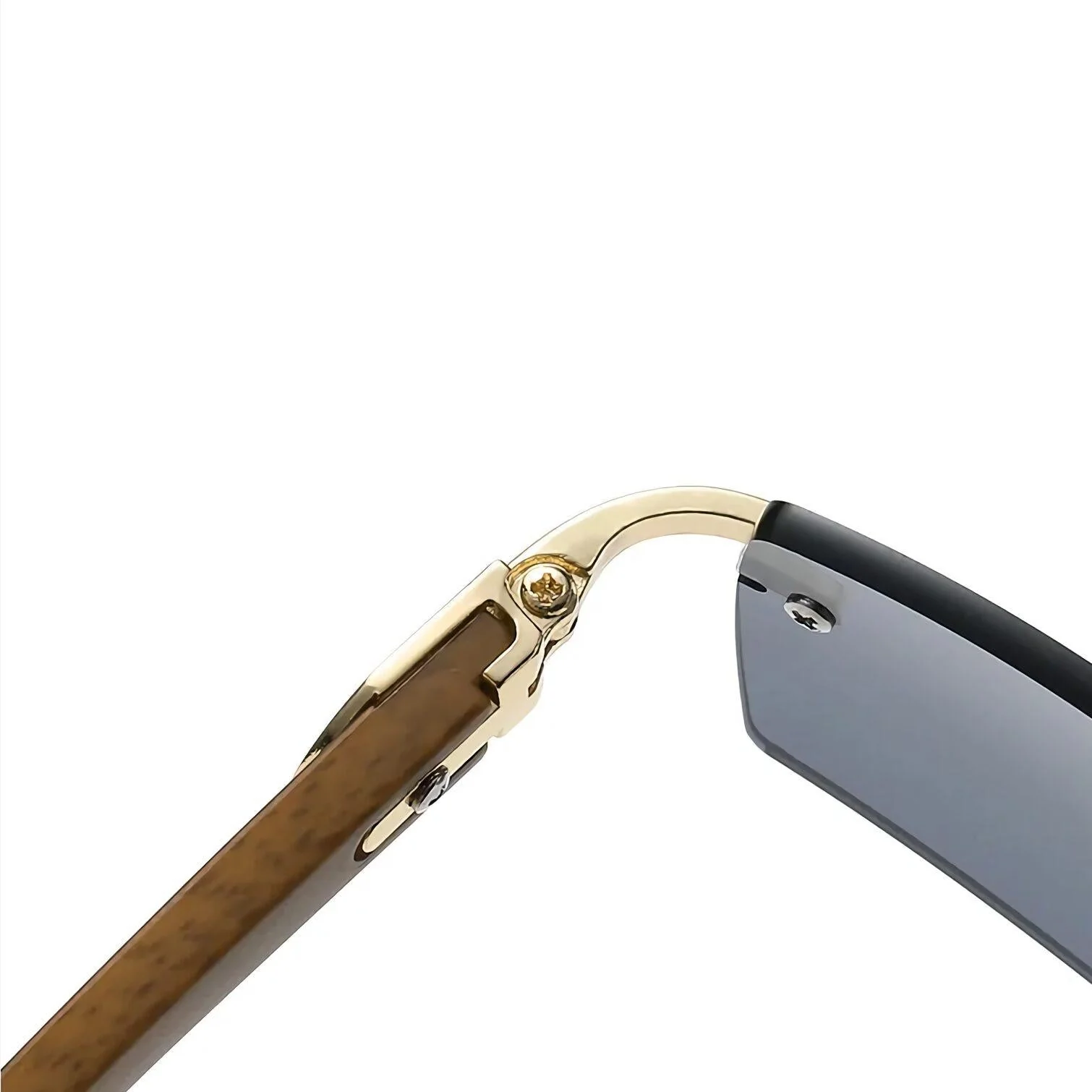 Rimless Wooden Sunglasses - Image 14