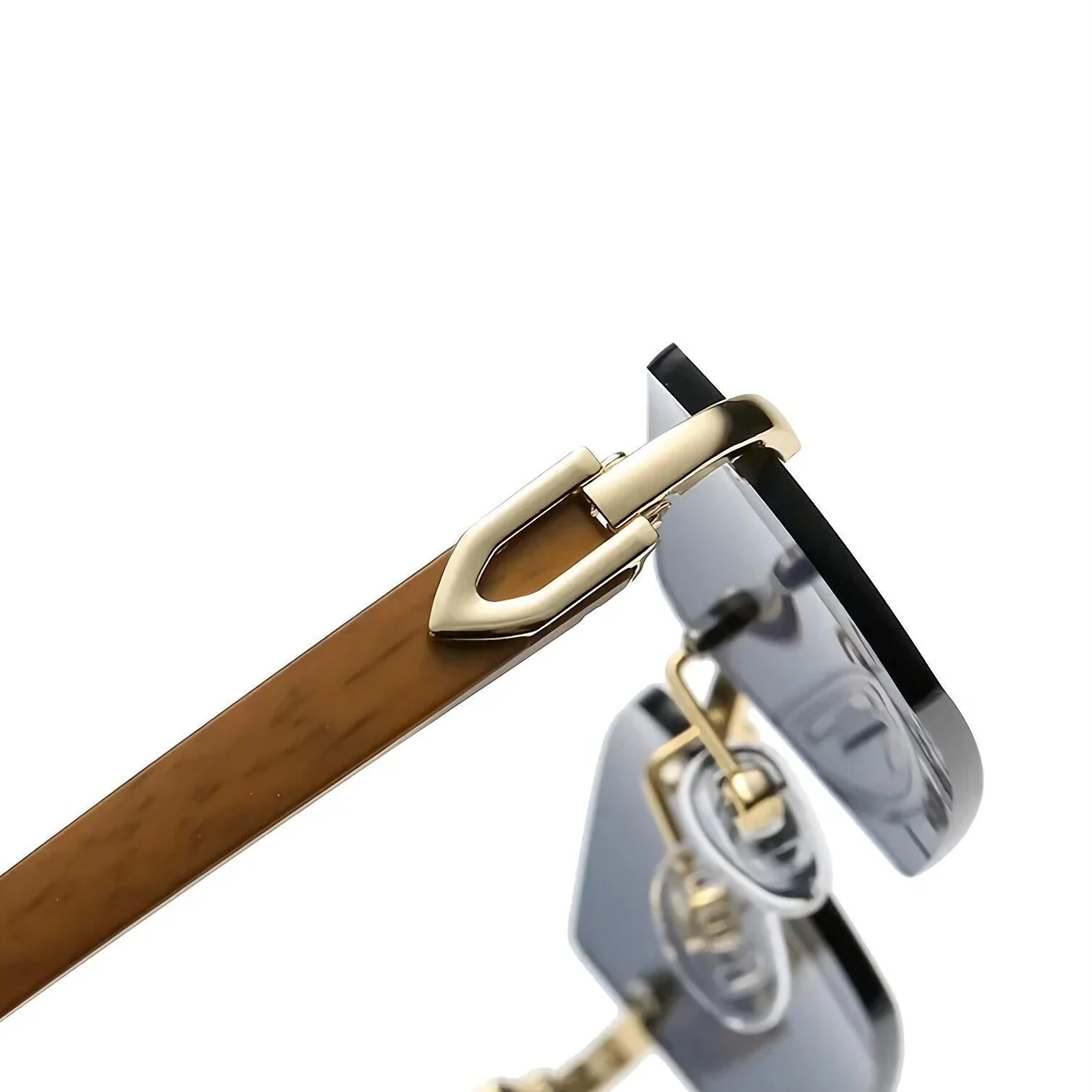 Rimless Wooden Sunglasses - Image 15