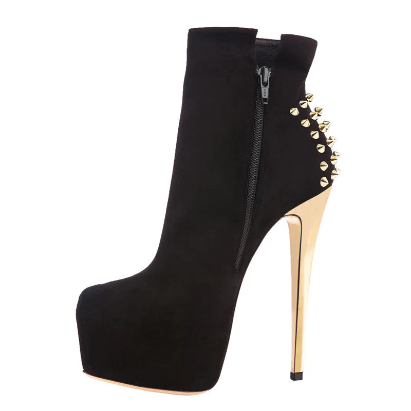 Rivet Ankle Boots - Image 10