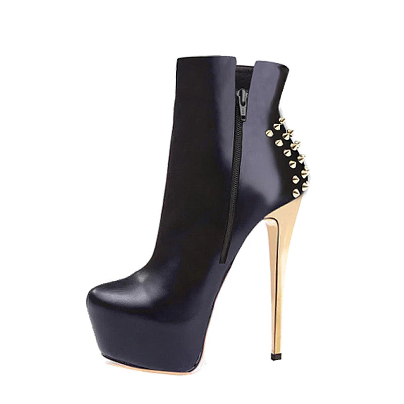 Rivet Ankle Boots - Image 12