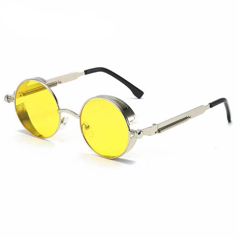 Round Metal Steampunk Sunglasses - Image 12