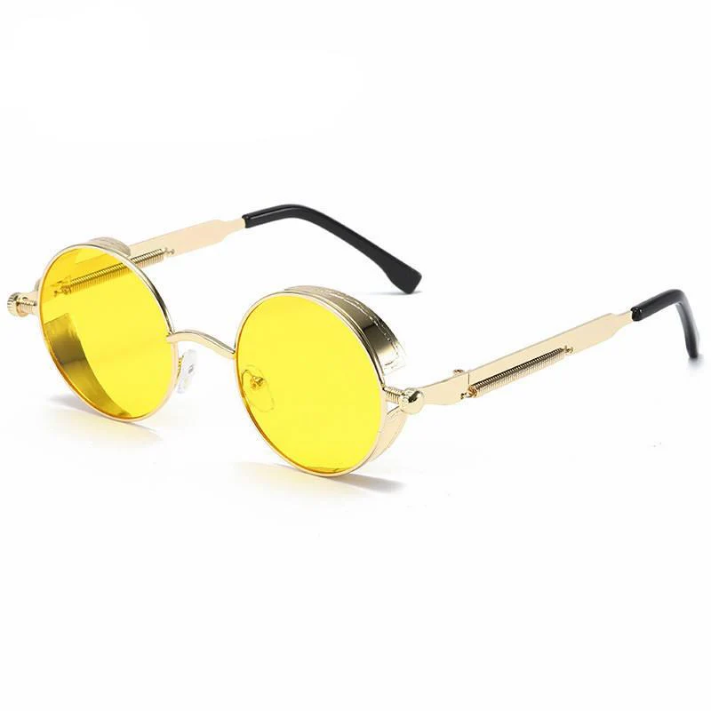 Round Metal Steampunk Sunglasses - Image 13