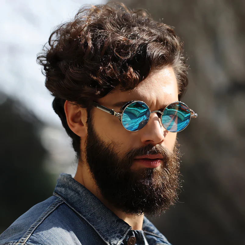 Round Metal Steampunk Sunglasses - Image 18