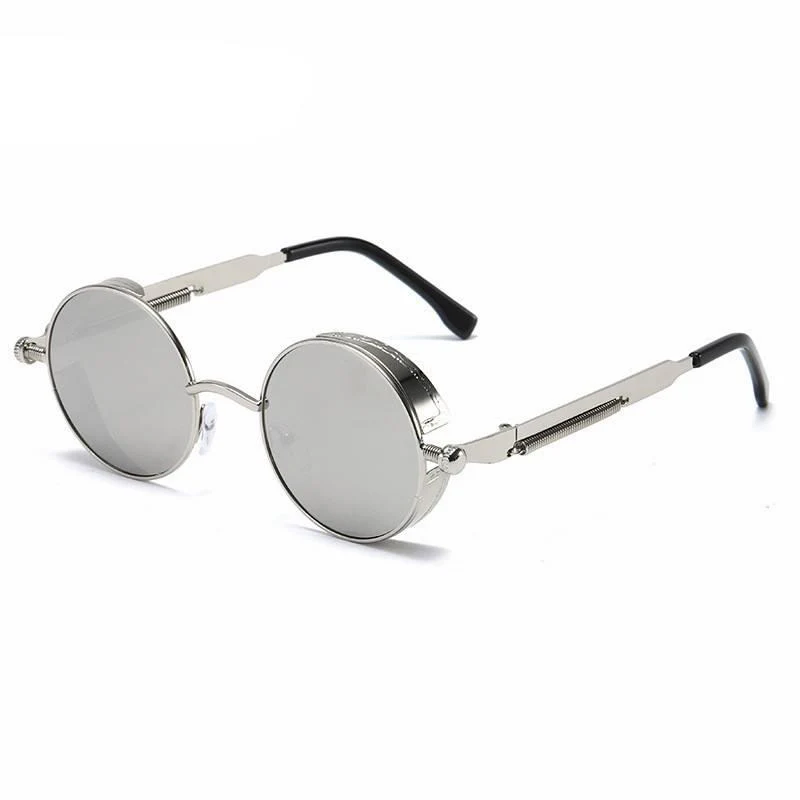 Round Metal Steampunk Sunglasses - Image 2