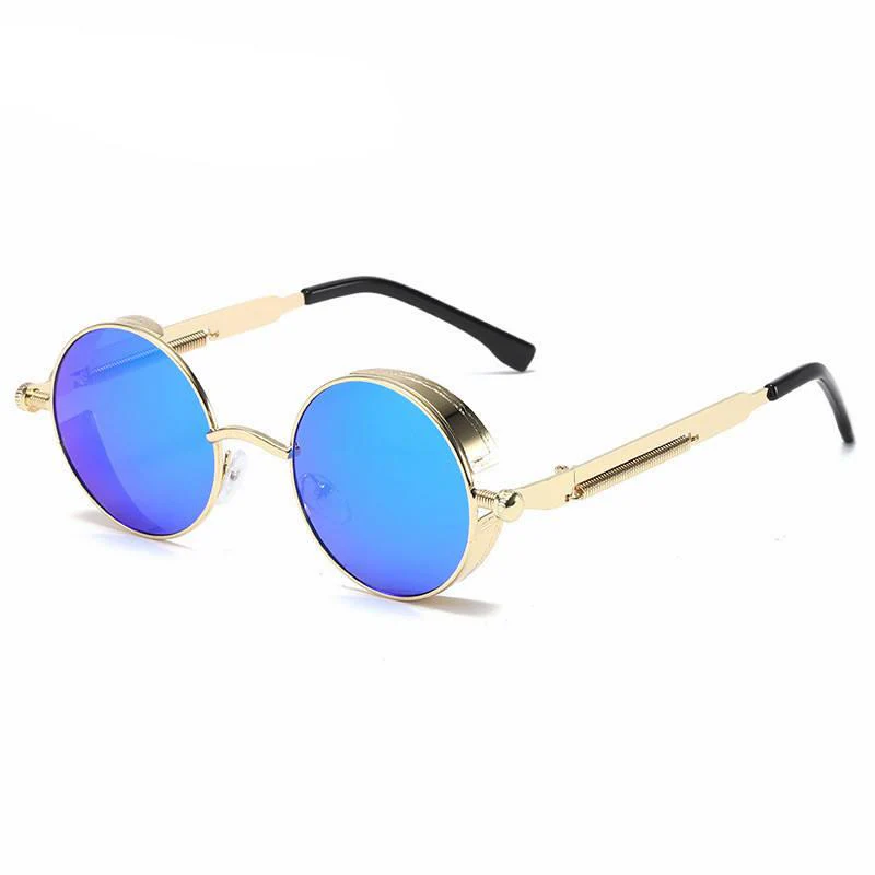 Round Metal Steampunk Sunglasses - Image 4