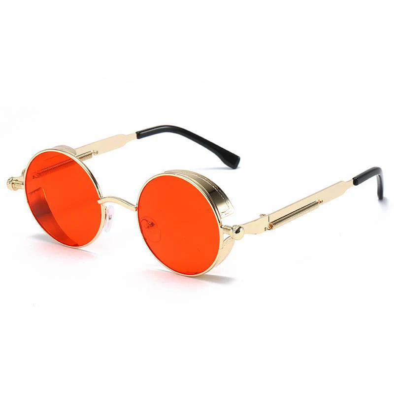 Round Metal Steampunk Sunglasses - Image 6