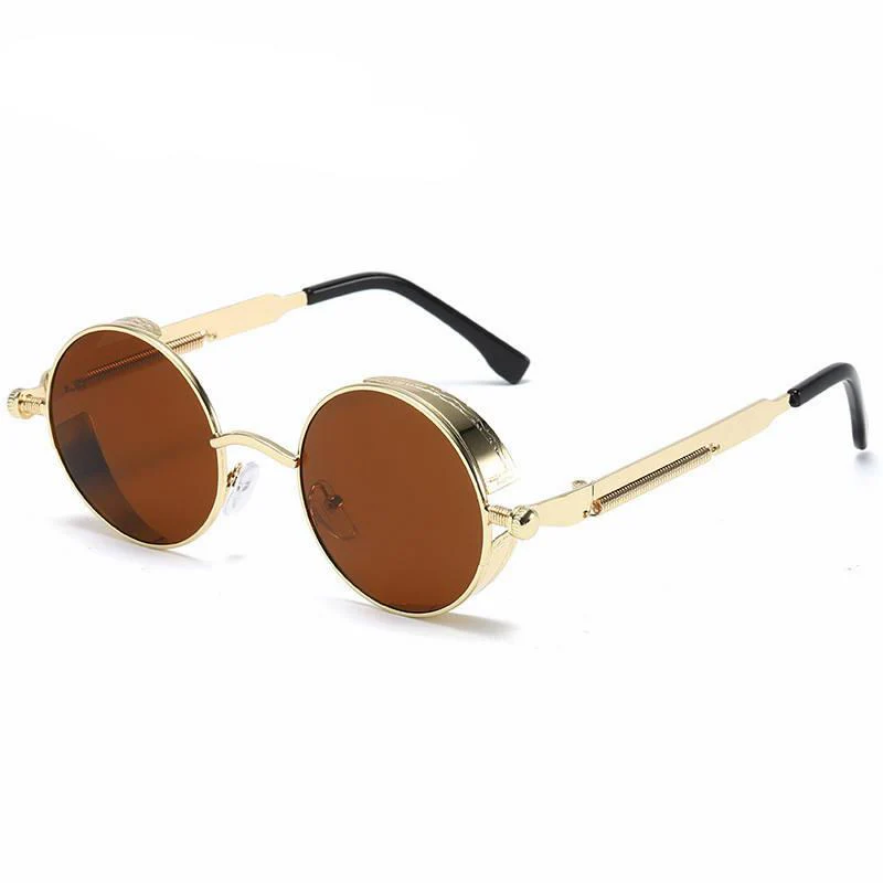 Round Metal Steampunk Sunglasses - Image 8