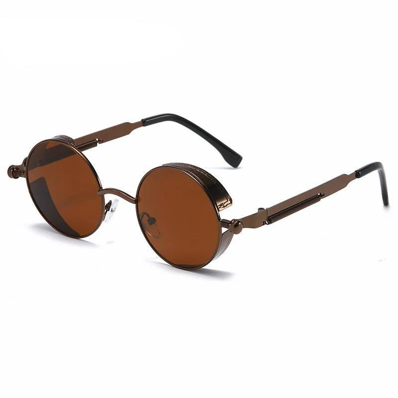 Round Metal Steampunk Sunglasses - Image 9