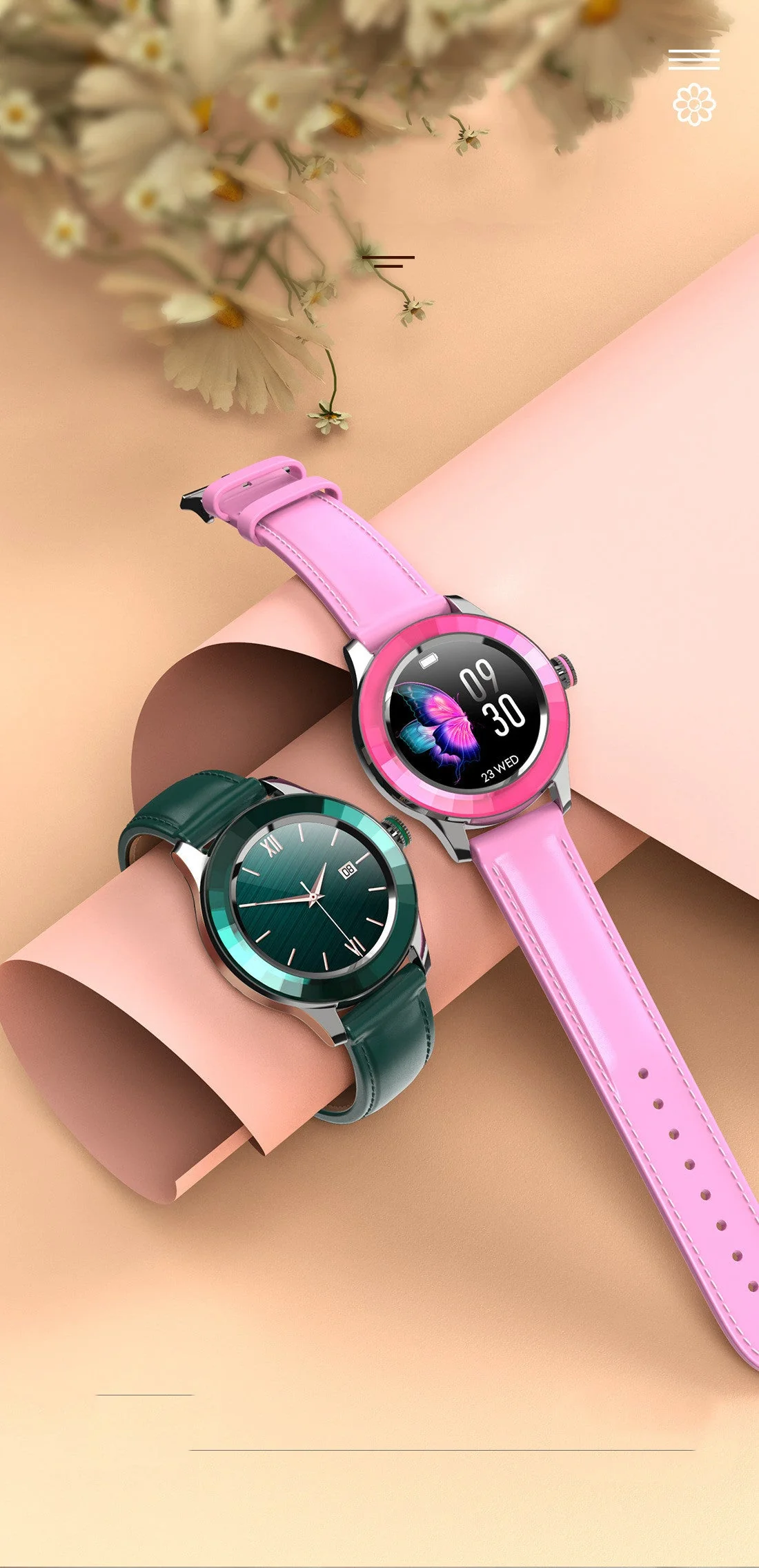 S09 Smart Watch Female Round Touch Screen Ip67 Waterproof Call Reminder Smart Watch - Image 2