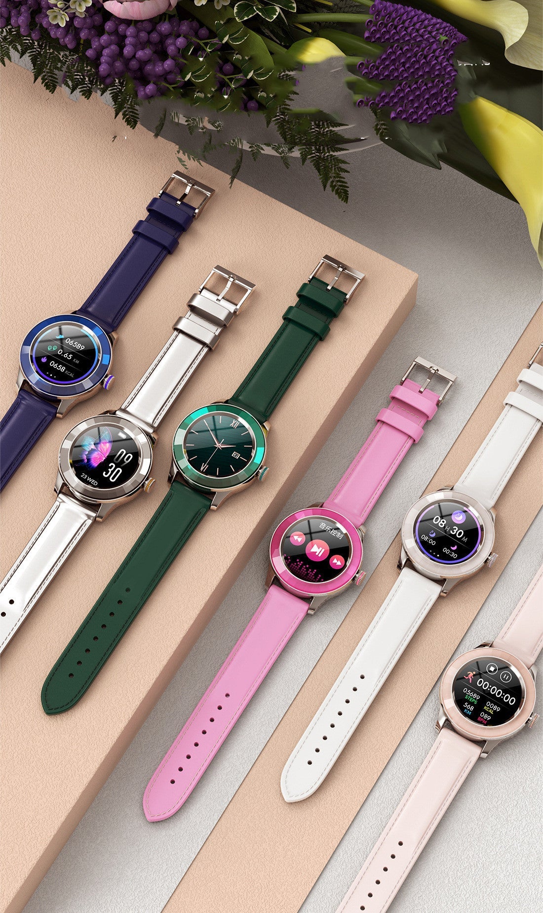 S09 Smart Watch Female Round Touch Screen Ip67 Waterproof Call Reminder Smart Watch - Image 3