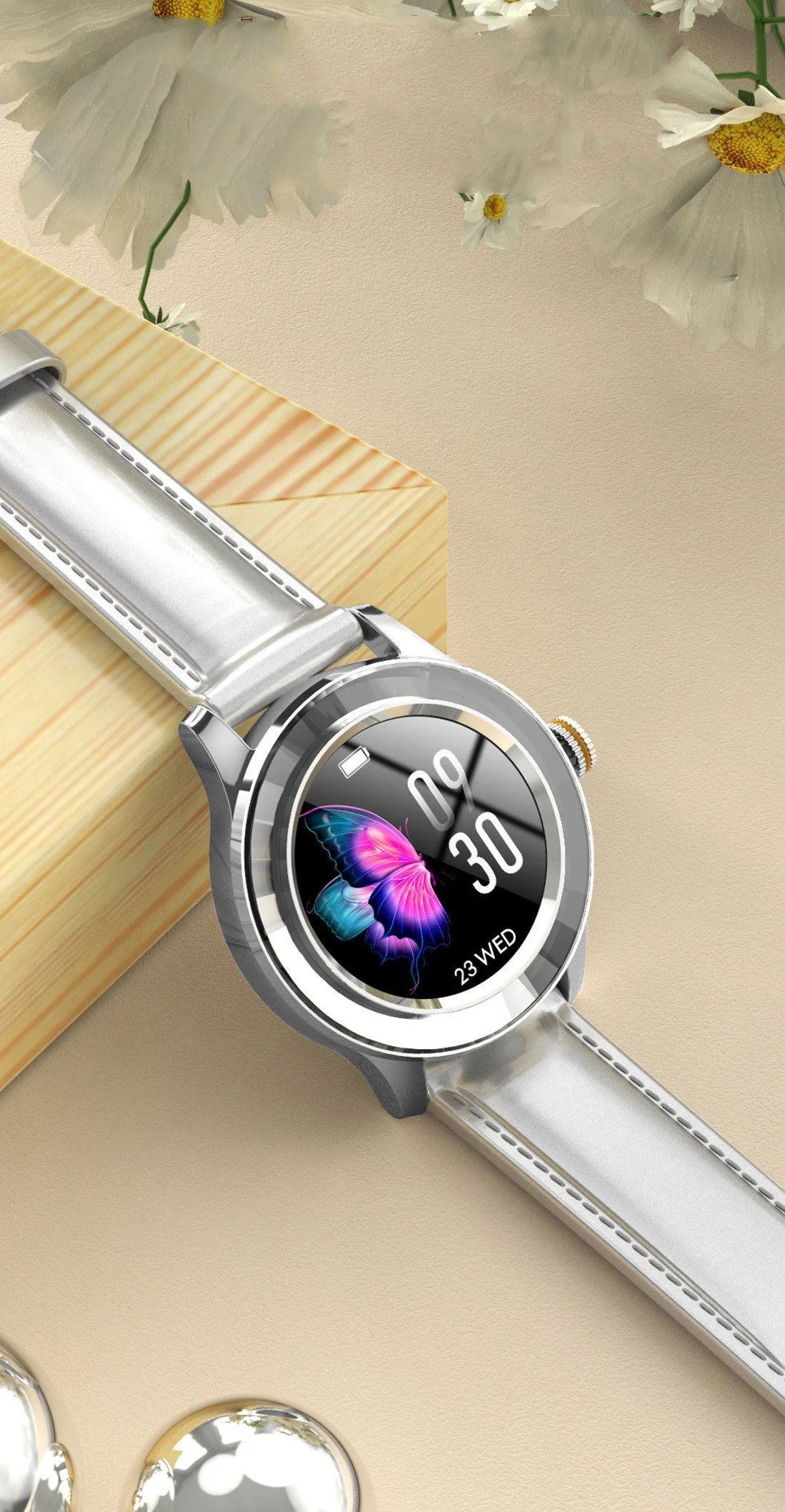 S09 Smart Watch Female Round Touch Screen Ip67 Waterproof Call Reminder Smart Watch - Image 4